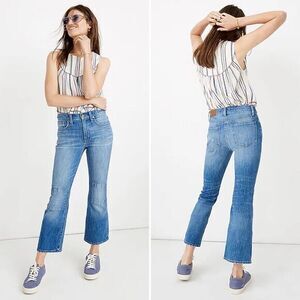 Madewell Cali Demi-Boot Jeans in Farrah Wash: Knee Patch Edition